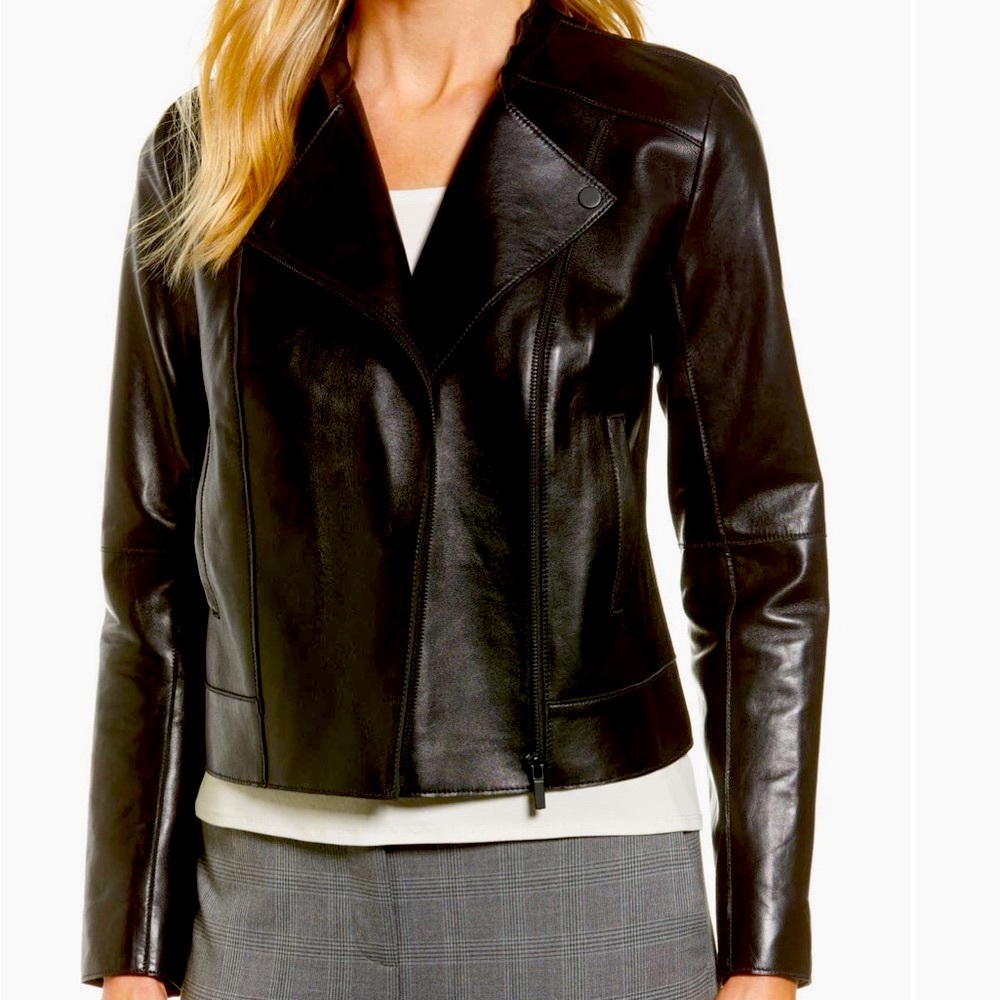New - Supple & Soft Calf Leather Jacket in Black- Only Owner & Perfect Condition